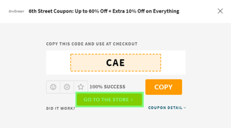 6th Street Coupon