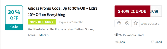 Adidas Show Coupon