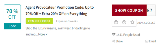 Show Agent Provocateur Promo Code