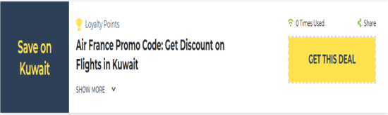 Air France SHOW COUPON