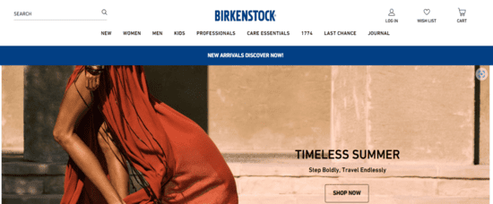 Birkenstock Website