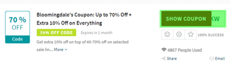 Bloomingdales Code