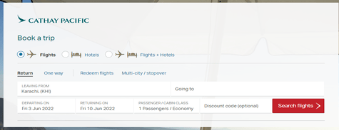 Cathay Pacific Flights
