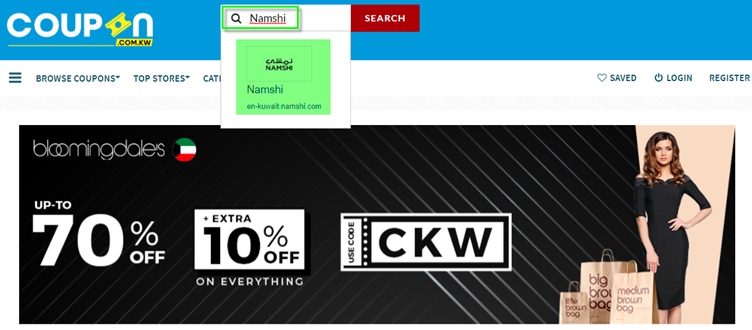 Namshi Coupon.kw