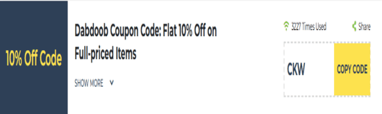 Dabdoob Show Coupon