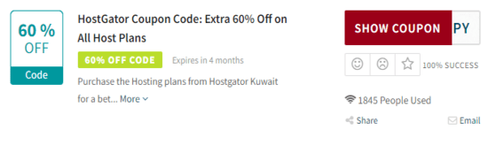 Show HostGator Promo
