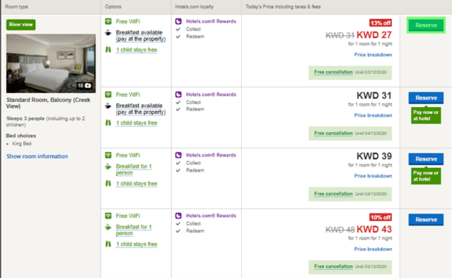 Hotels.com Reserve