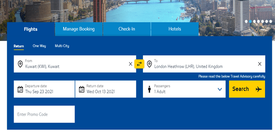 Choose Desired Booking Option at Jazeera Airway