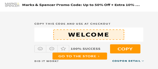 Copy Marks & Spencer Promo