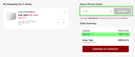 Muji Promo Code