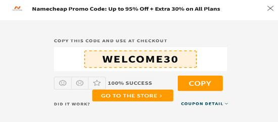 Copy Namecheap Promo 