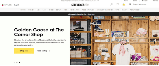 Selfridges Website