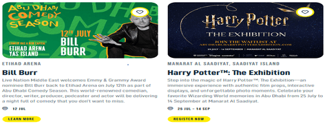 events Yas Island